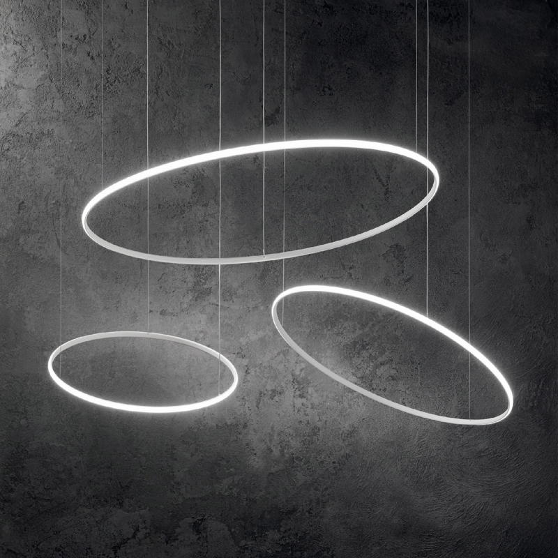 IDEAL LUX 258768 HULAHOOP SP D080 3000K závesné svietidlo biele
