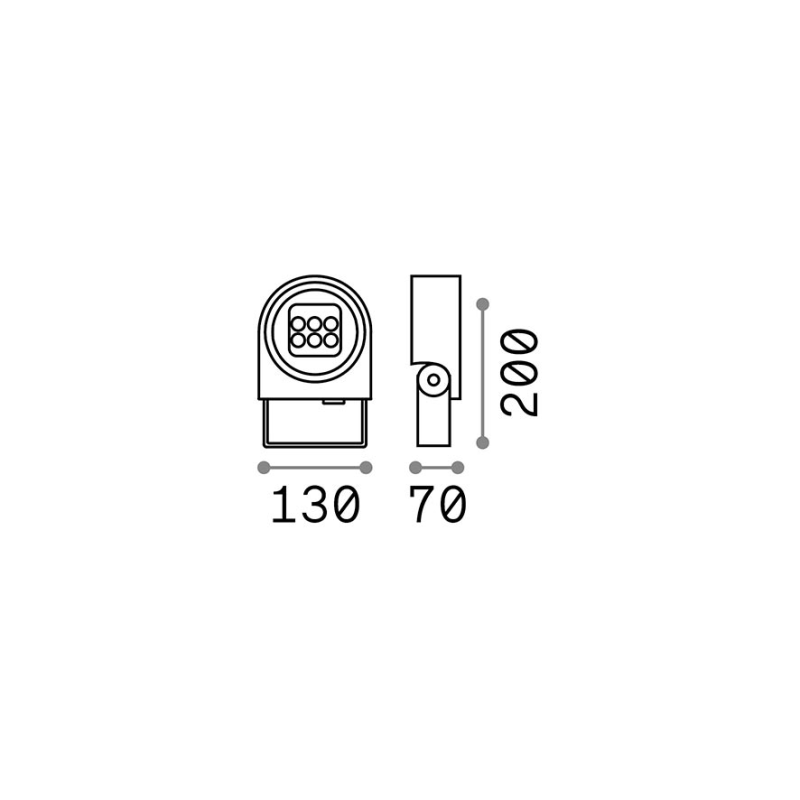 IDEAL LUX 261294 ULEX PR H20 3000K vonkajšie svietidlo antracitové