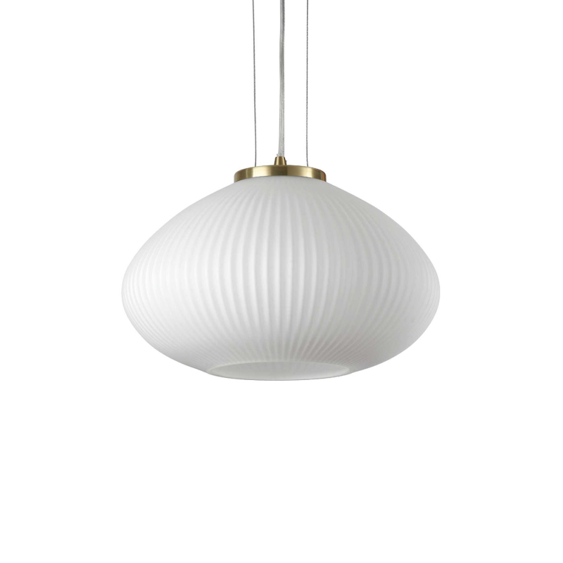 IDEAL LUX 264547 PLISSE SP1 D35 závesné svietidlo biele