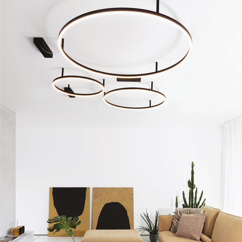 IDEAL LUX 265988 ORACLEIM PL D050 ROUND 3000K stropné svietidlo čierne