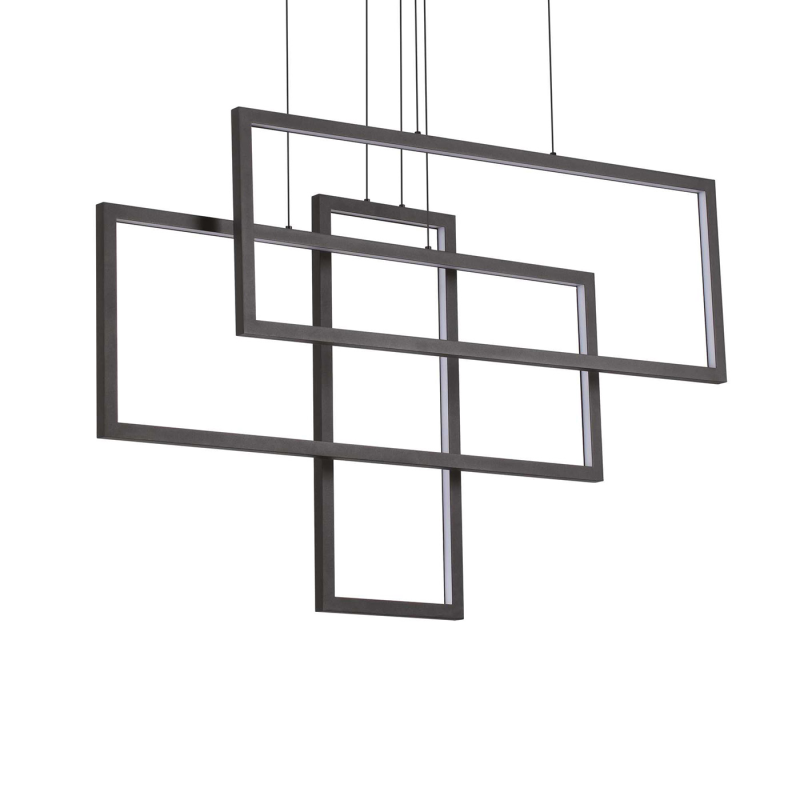 IDEAL LUX 269382 FRAME SP RETTANGOLO 3000K závesné svietidlo čierne