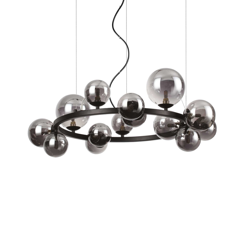 IDEAL LUX 271385 PERLAGE SP14 závesné svietidlo čierne