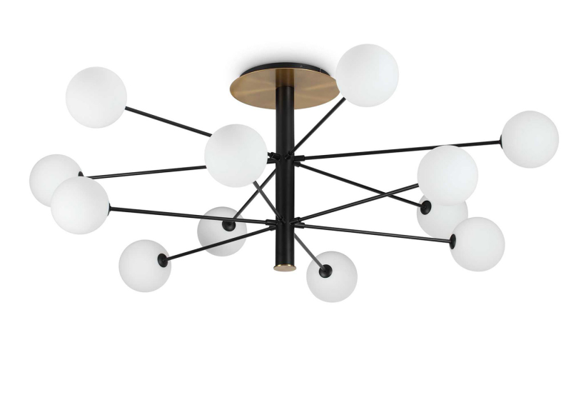 IDEAL LUX 273709 COSMOPOLITAN PL12 stropné svietidlo čierne