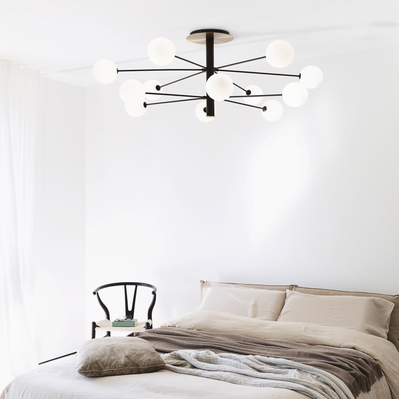 IDEAL LUX 273709 COSMOPOLITAN PL12 stropné svietidlo čierne