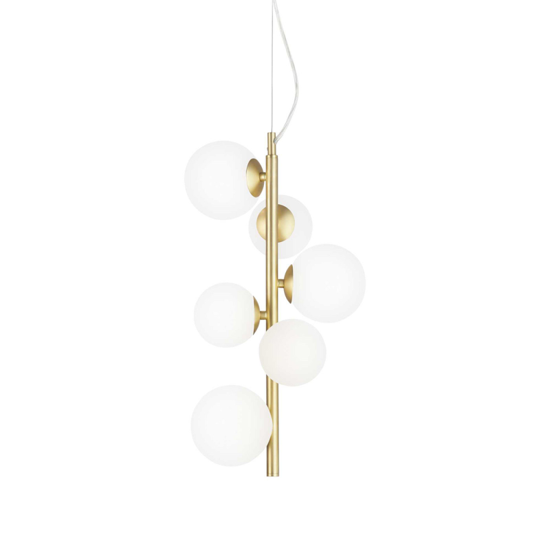 IDEAL LUX 283821 PERLAGE SP6 závesné svietidlo mosadzné