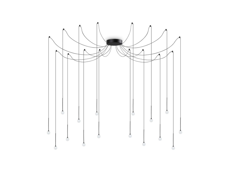 IDEAL LUX 284002 LUCCIOLA SP16 3000K závesné svietidlo čierne
