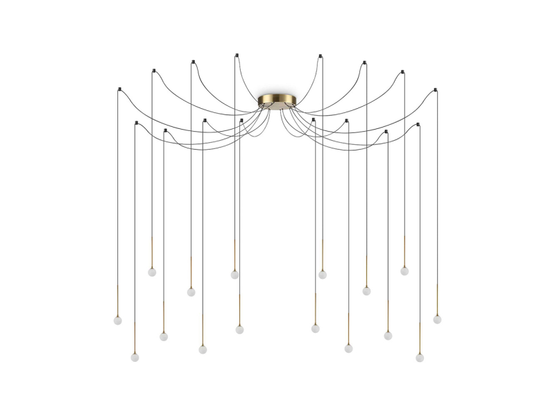 IDEAL LUX 284019 LUCCIOLA SP16 3000K závesné svietidlo mosadzné