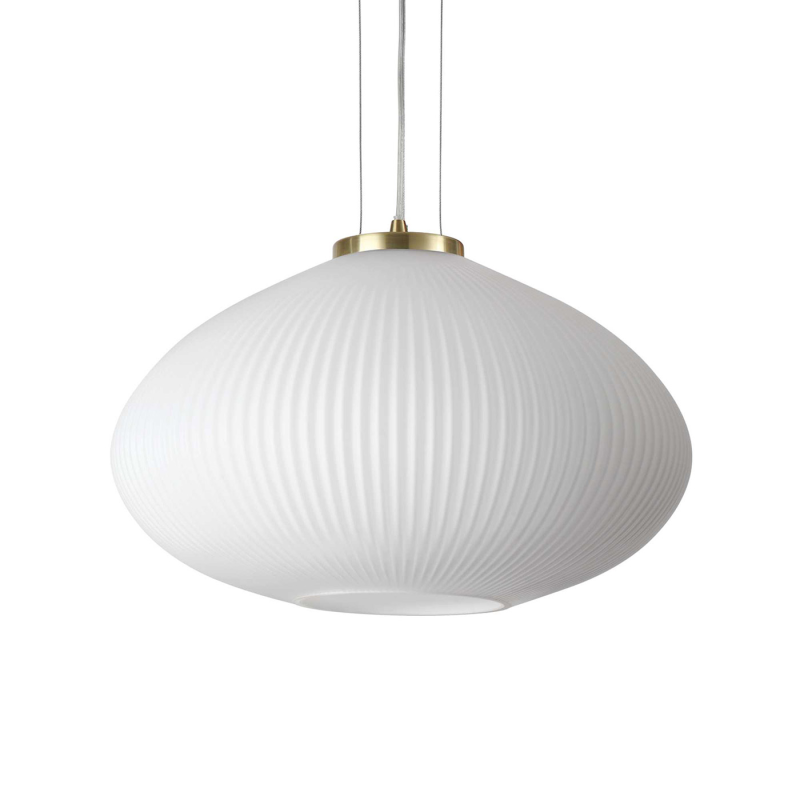 IDEAL LUX 285191 PLISSE SP1 D45 závesné svietidlo biele