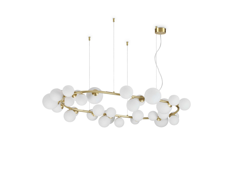 IDEAL LUX 296746 PERLAGE SP30 závesné svietidlo mosadzné
