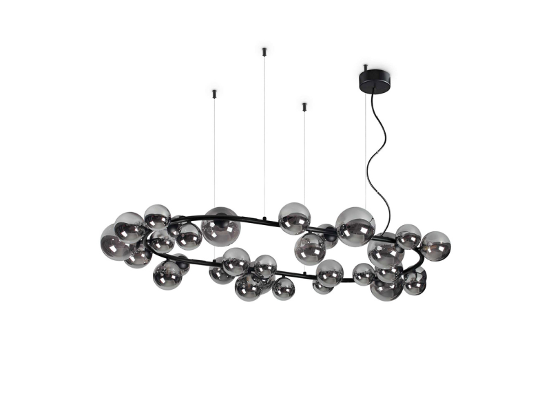 IDEAL LUX 296753 PERLAGE SP30 závesné svietidlo čierne
