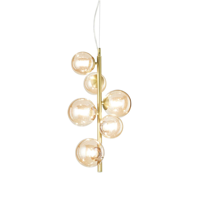 IDEAL LUX 317793 PERLAGE SP6 závesné svietidlo žlté