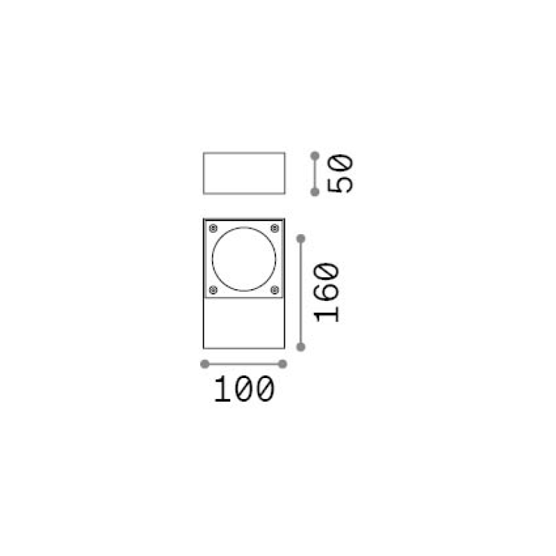 IDEAL LUX 318219 SIRIO AP1 vonkajšie svietidlo čierne