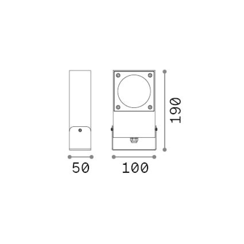 IDEAL LUX 318233 SIRIO PR1 vonkajšie svietidlo antracitové