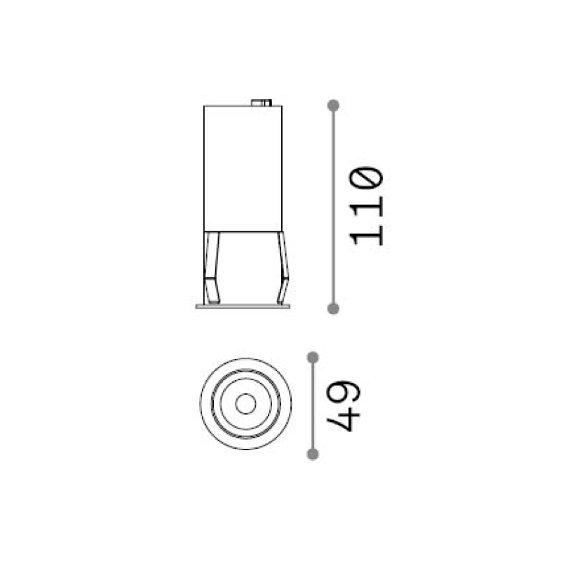 IDEAL LUX 322919 QUARK FI 12.0W 3000K zápustné svietidlo čierne