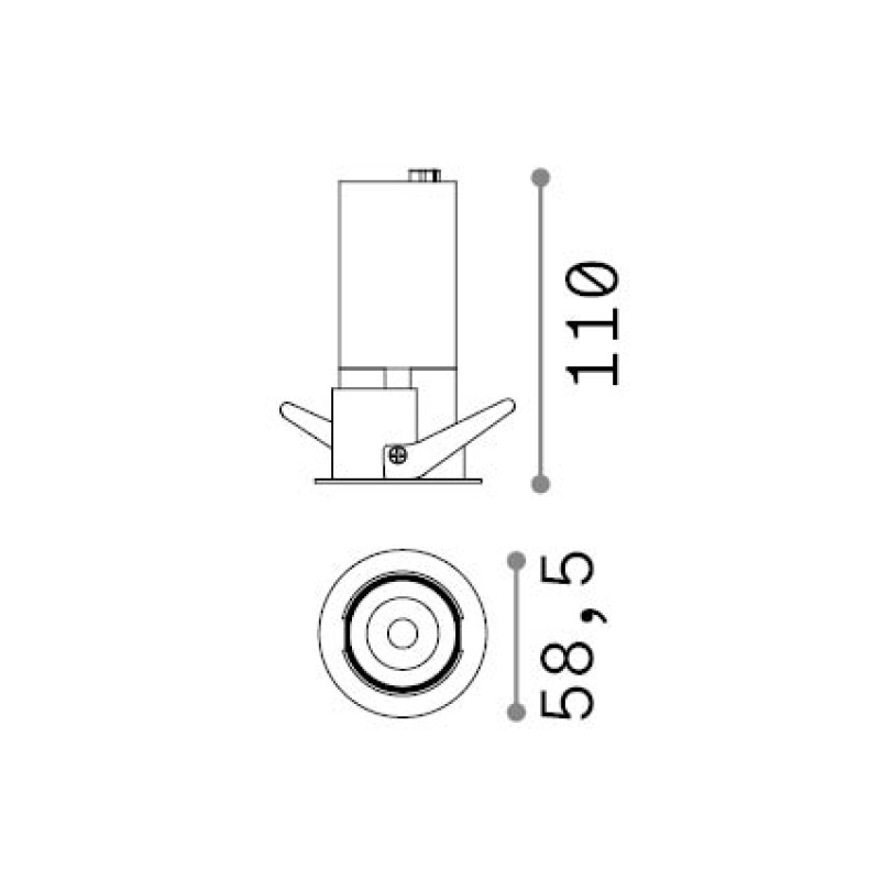 IDEAL LUX 323008 QUARK FI 12.0W ADJUSTABLE 3000K zápustné svietidlo čierne