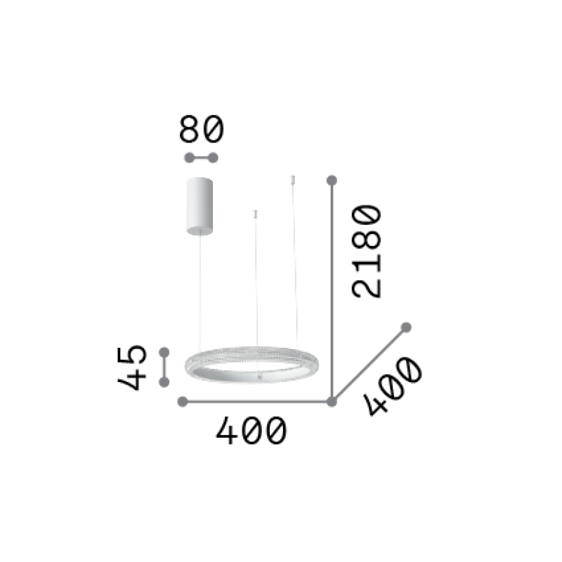 IDEAL LUX 325804 MIRACLE SP 3000K závesné svietidlo biele