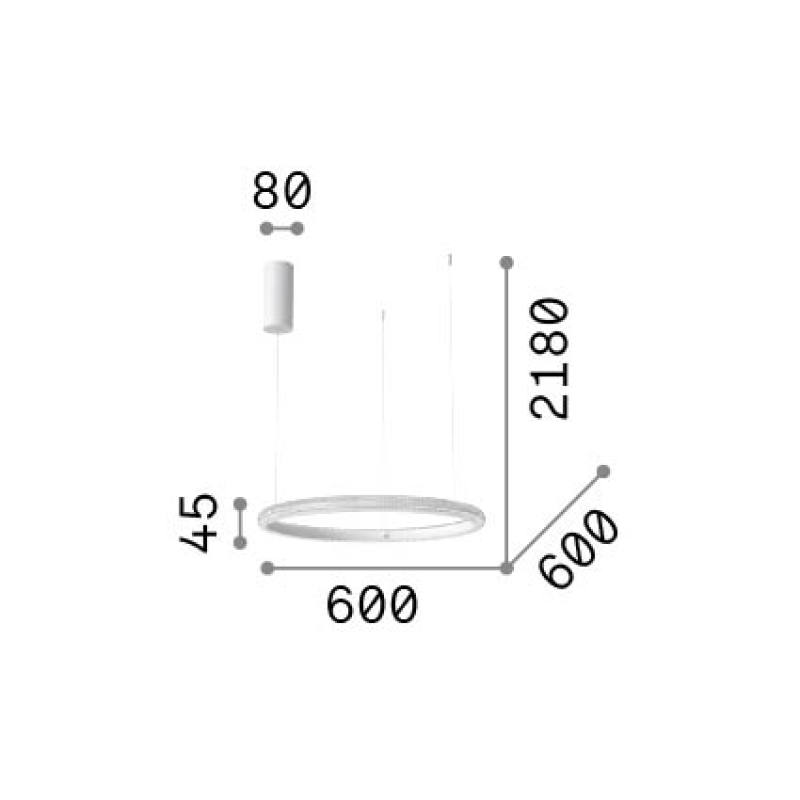 IDEAL LUX 325828 MIRACLE SP 3000K závesné svietidlo biele