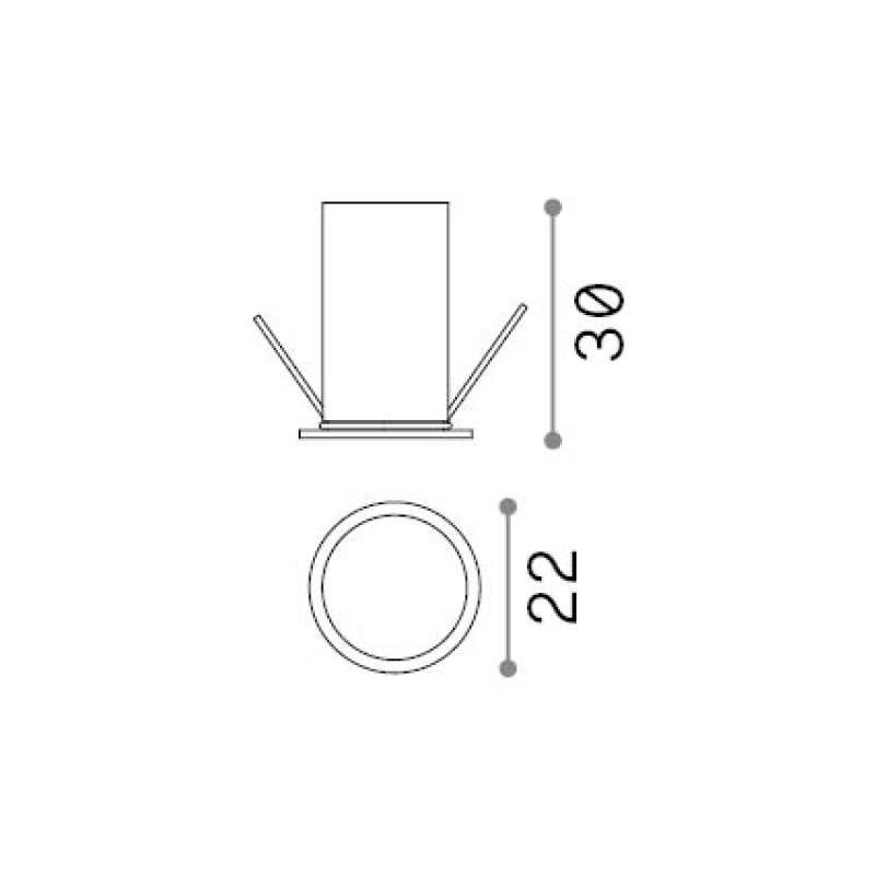 IDEAL LUX 327471 QUARK FI 2.8W 3000K zápustné svietidlo biele