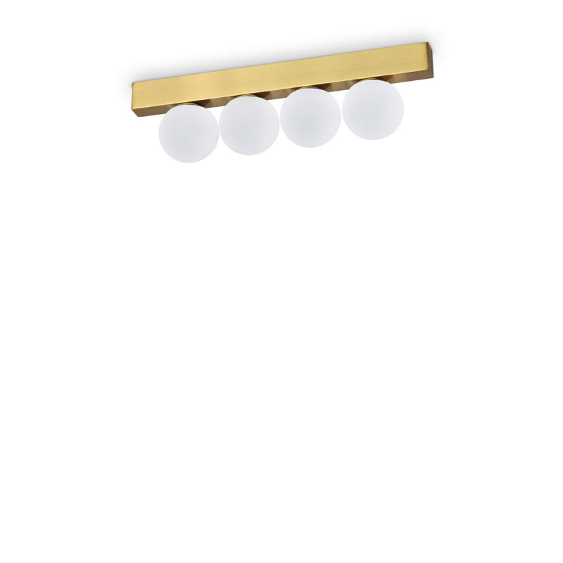 IDEAL LUX 328249 PING PONG PL4 3000K stropné svietidlo mosadzné