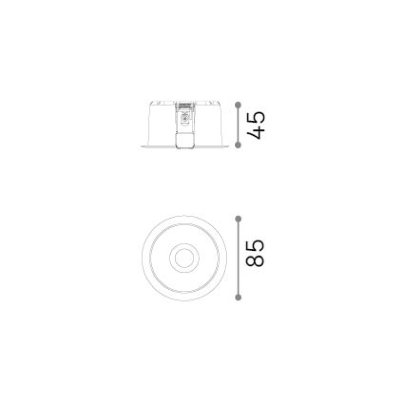 IDEAL LUX 331256 TAG FI 7W 3000K zápustné svietidlo čierne