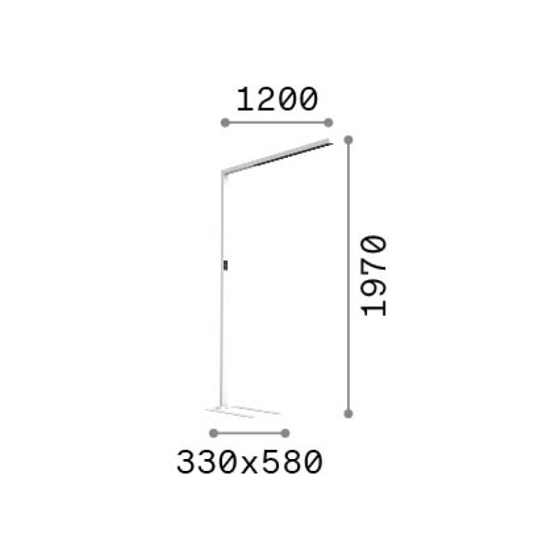 IDEAL LUX 336220 COMFORT-2 PT 2700 - 5700K stojacia lampa čierna