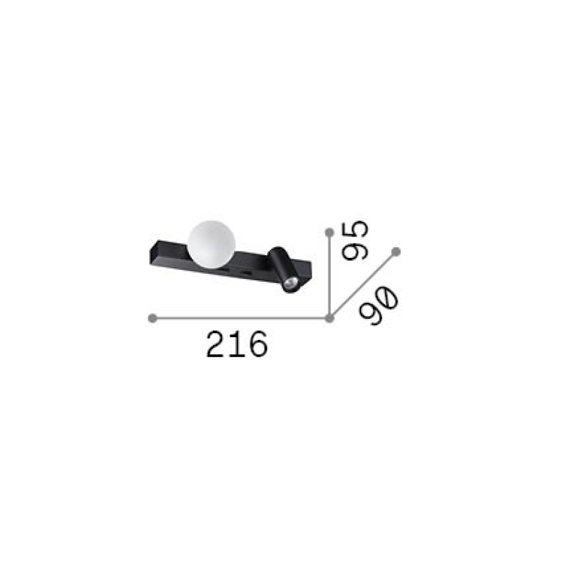 IDEAL LUX 336534 BINOMIO LED AP 3000K nástenné svietidlo biele