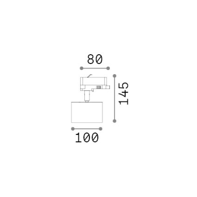 IDEAL LUX 336626 SPIKE TR 3-PHASE lištové svietidlo čierne