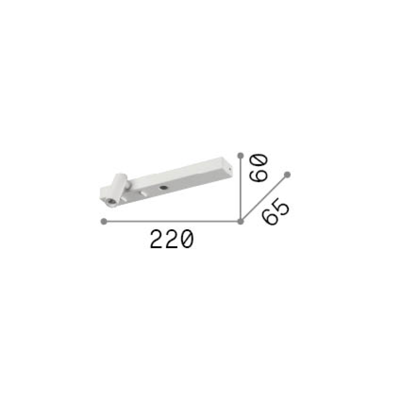 IDEAL LUX 336787 BONNE NUIT-1 AP 3000K nástenné svietidlo čierne