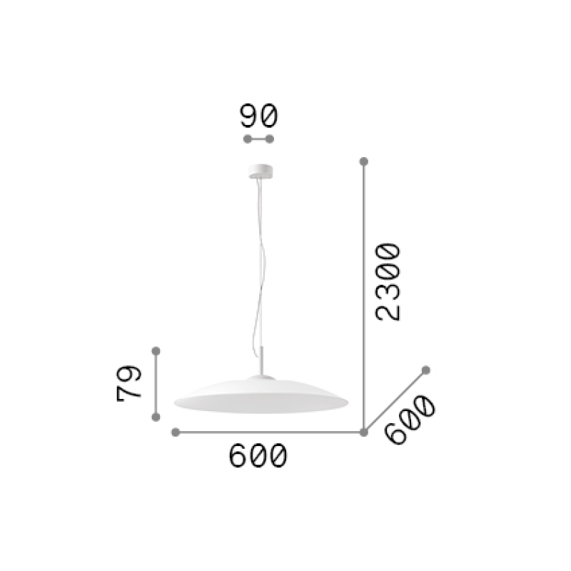 IDEAL LUX 338774 ECLIPSE SP1 závesné svietidlo čierne