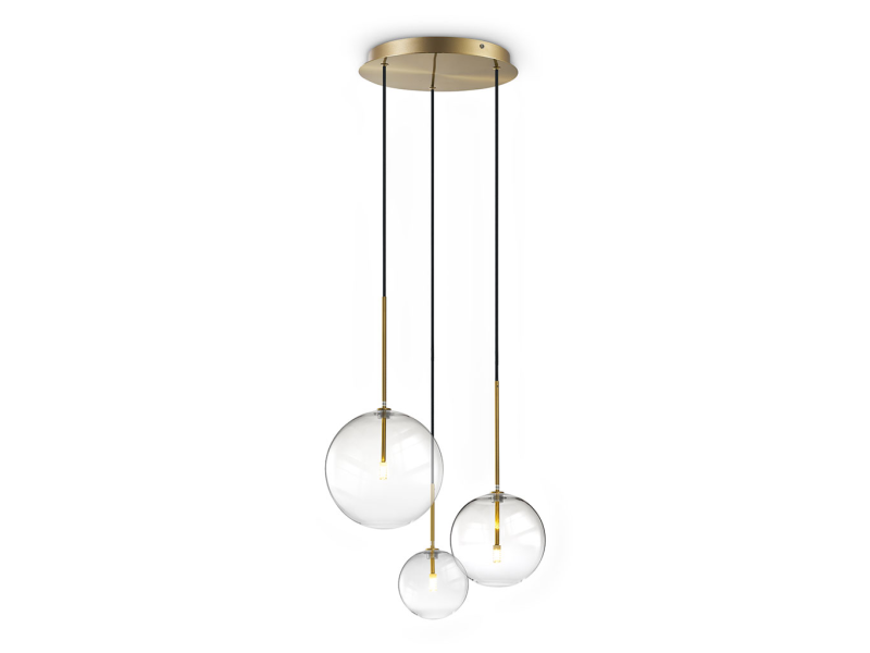 IDEAL LUX 339702 EQUINOXE SP3 závesné svietidlo mosadzné