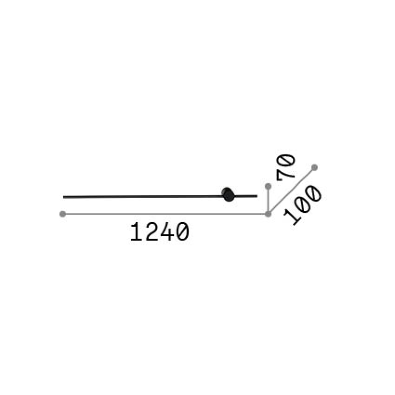 IDEAL LUX 341026 ESSENCE AP ROUND D115 LUCE IND. 4000K nástenné svietidlo čierne