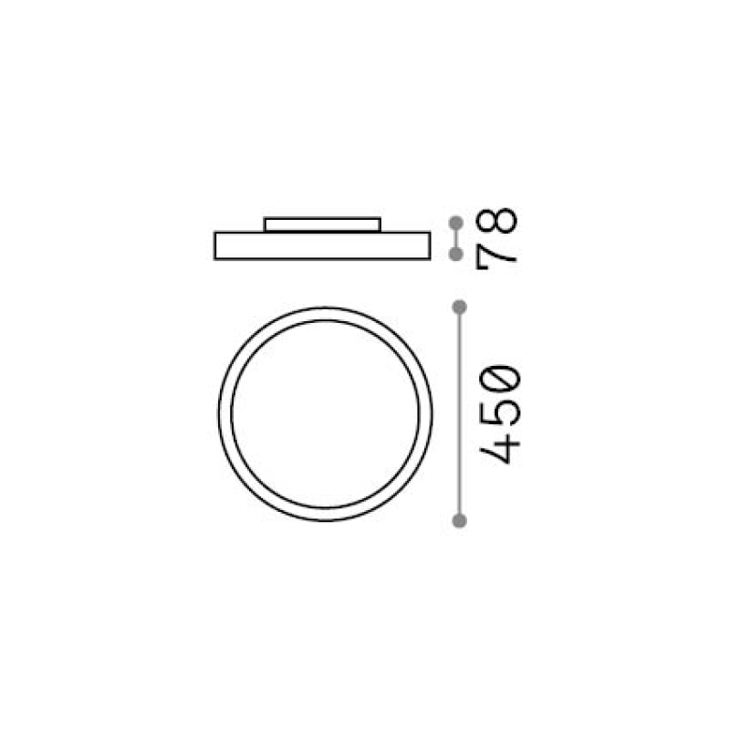 IDEAL LUX 341170 FLY PL D45 2700K stropné svietidlo čierne