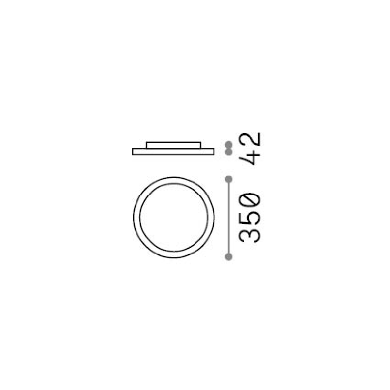 IDEAL LUX 341224 FLY SLIM PL D35 2700K stropné svietidlo biele