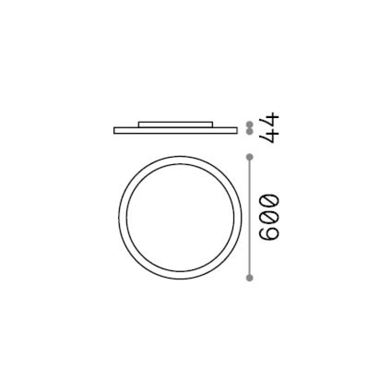 IDEAL LUX 341248 FLY SLIM PL D60 2700K stropné svietidlo biele