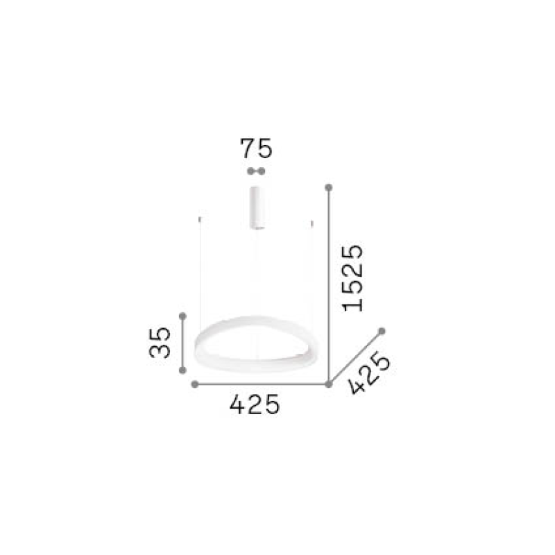 IDEAL LUX 341538 GEMINI SP D042 2700K závesné svietidlo čierne