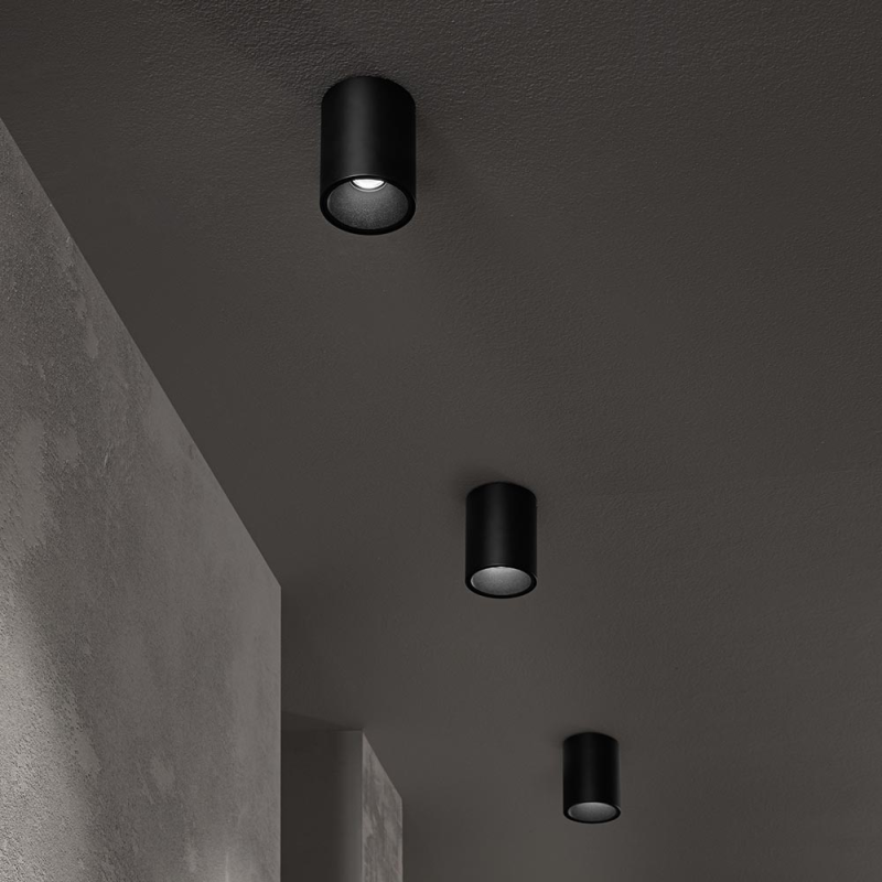 IDEAL LUX 341798 NITRO PL D08 ROUND 2700K stropné svietidlo čierne