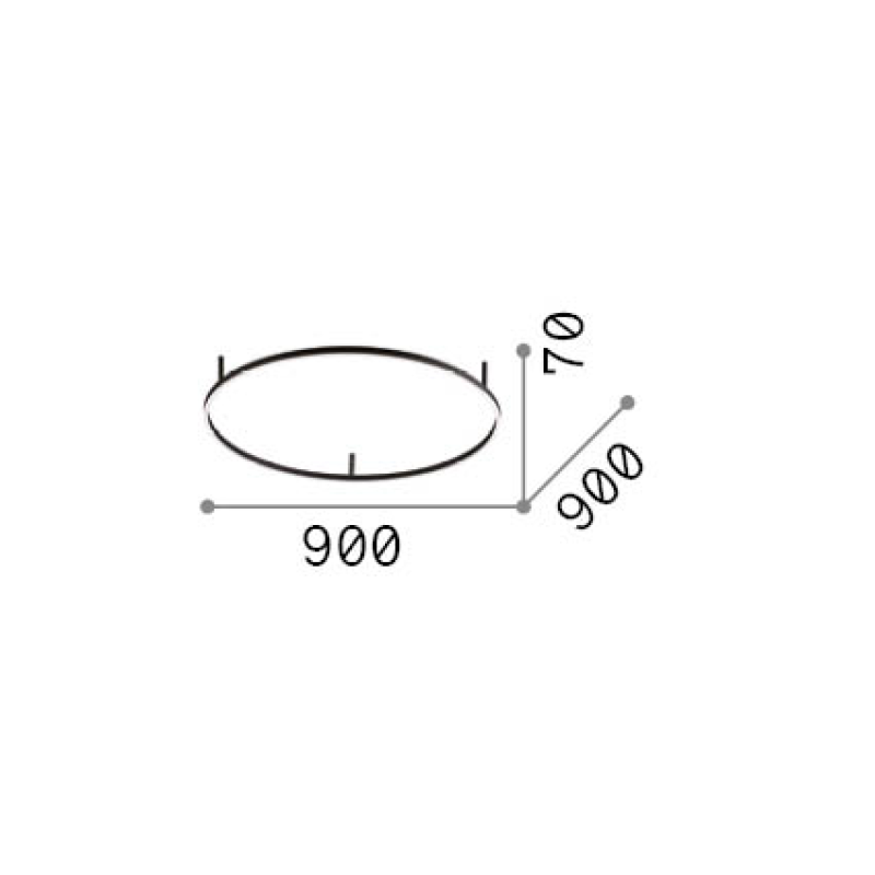 IDEAL LUX 341996 ORACLE SLIM PL D090 ROUND 4000K stropné svietidlo biele