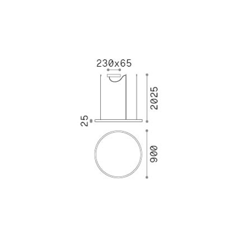 IDEAL LUX 342139 ORACLE SLIM SP D090 ROUND DALI 4000K závesné svietidlo biele