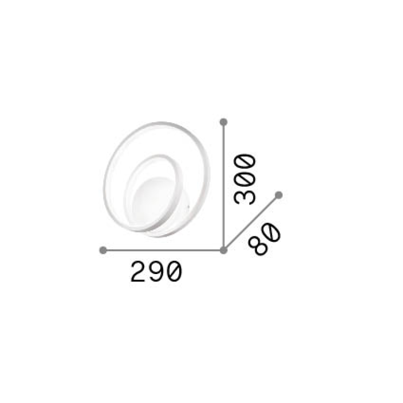 IDEAL LUX 342252 OZ AP 4000K nástenné svietidlo biele