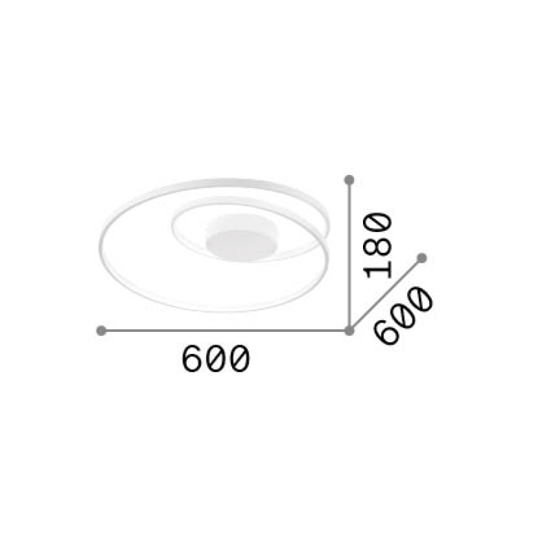 IDEAL LUX 342283 OZ PL D060 2700K stropné svietidlo biele