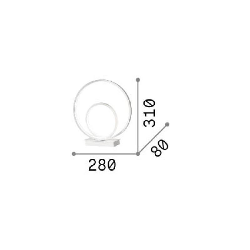 IDEAL LUX 342511 OZ TL 4000K stolová lampa mosadzná