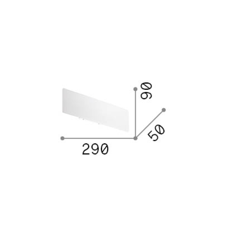 IDEAL LUX 342641 ZIG ZAG AP D29 SQUARE 2700K nástenné svietidlo biele