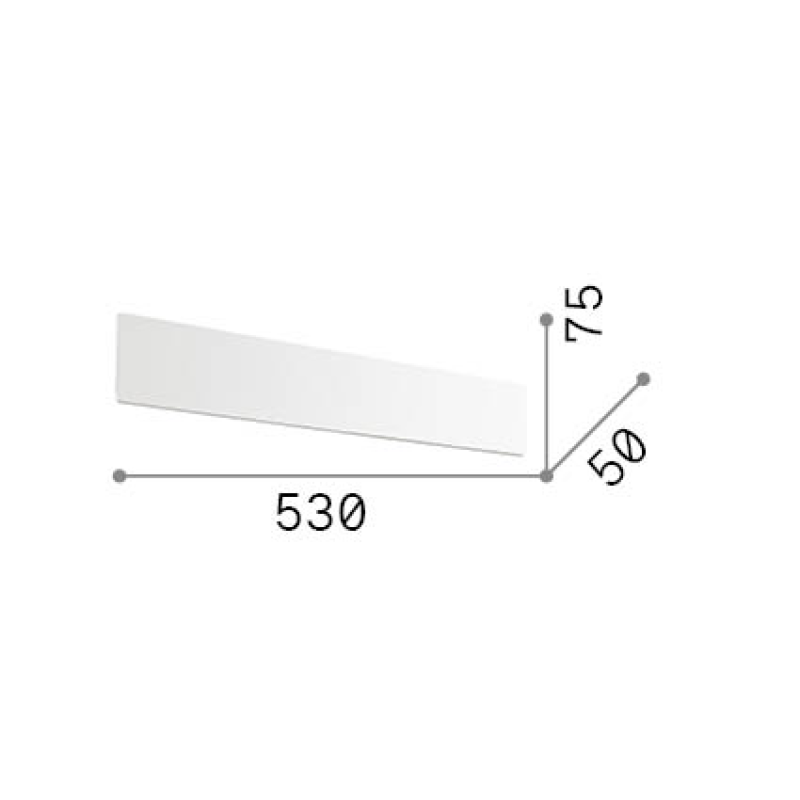 IDEAL LUX 342658 ZIG ZAG AP D53 SQUARE 2700K nástenné svietidlo biele