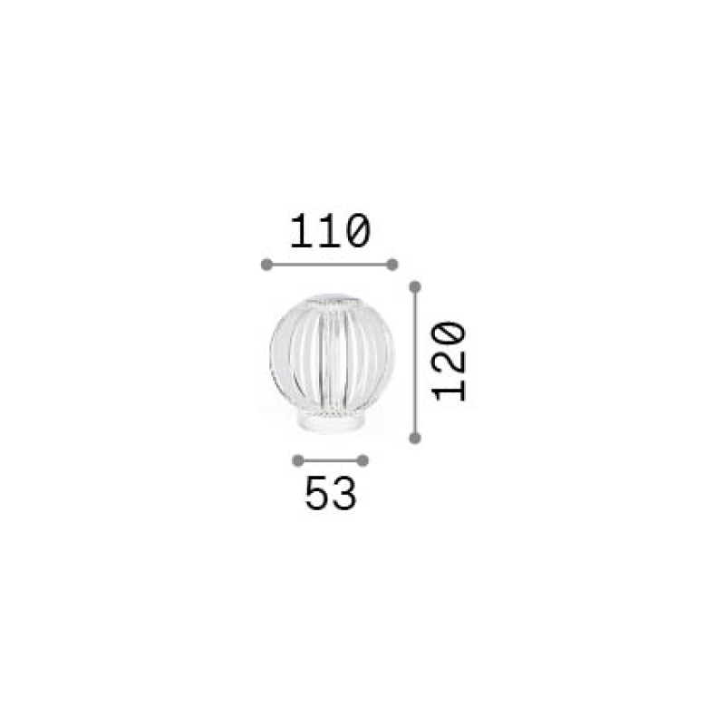 IDEAL LUX 343488 DIAMOND 3000K stolová lampa priesvitná
