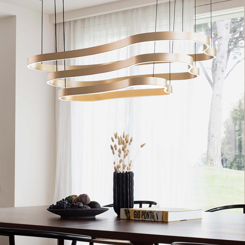 IDEAL LUX 345277 WAVES-3 SP 3000K závesné svietidlo čierne