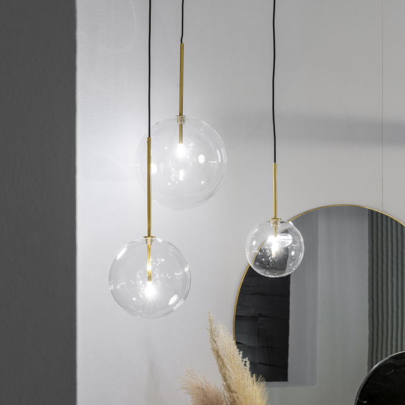 IDEAL LUX 345352 EQUINOXE SP1 D20 závesné svietidlo jantárové béžové