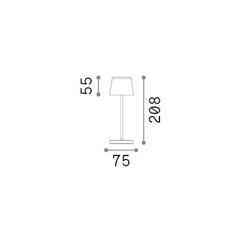 IDEAL LUX 346915 CUTE TL 2200 - 2700K vonkajšie svietidlo kávové hnedé