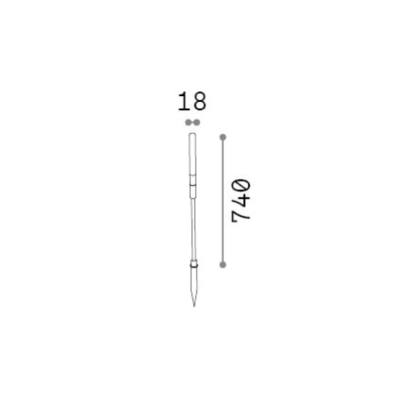 IDEAL LUX 347882 TWIGGY LINE PT H74 3000K vonkajšie svietidlo čierne