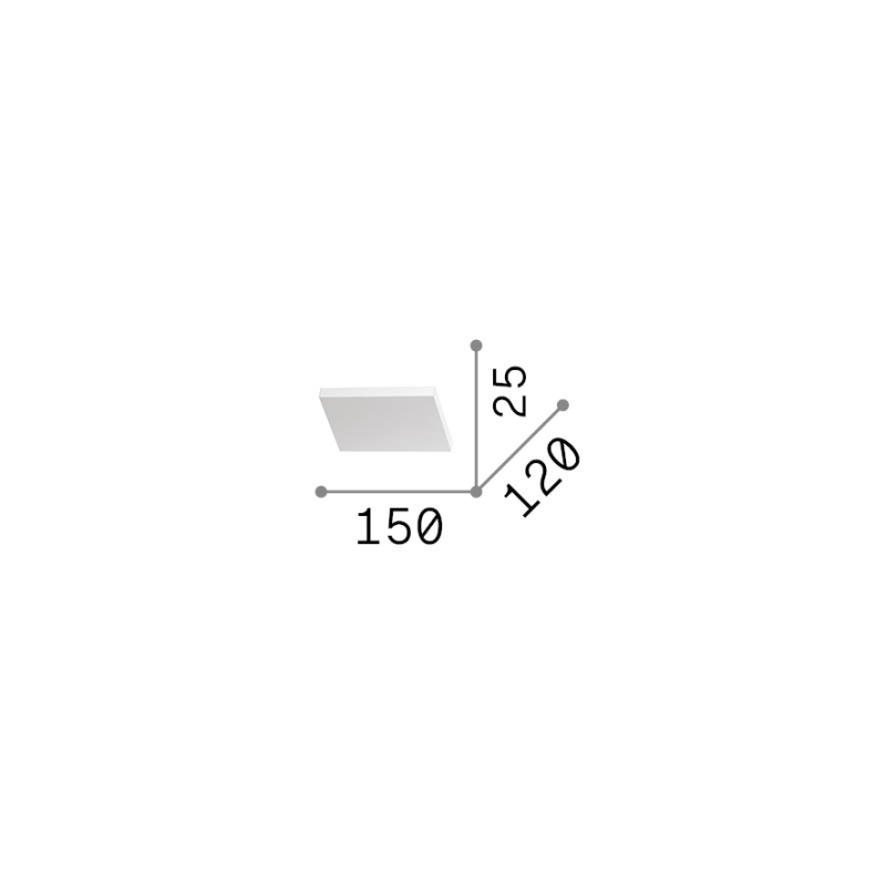 IDEAL LUX 350554 BLOCK AP 3000K nástenné svietidlo biele
