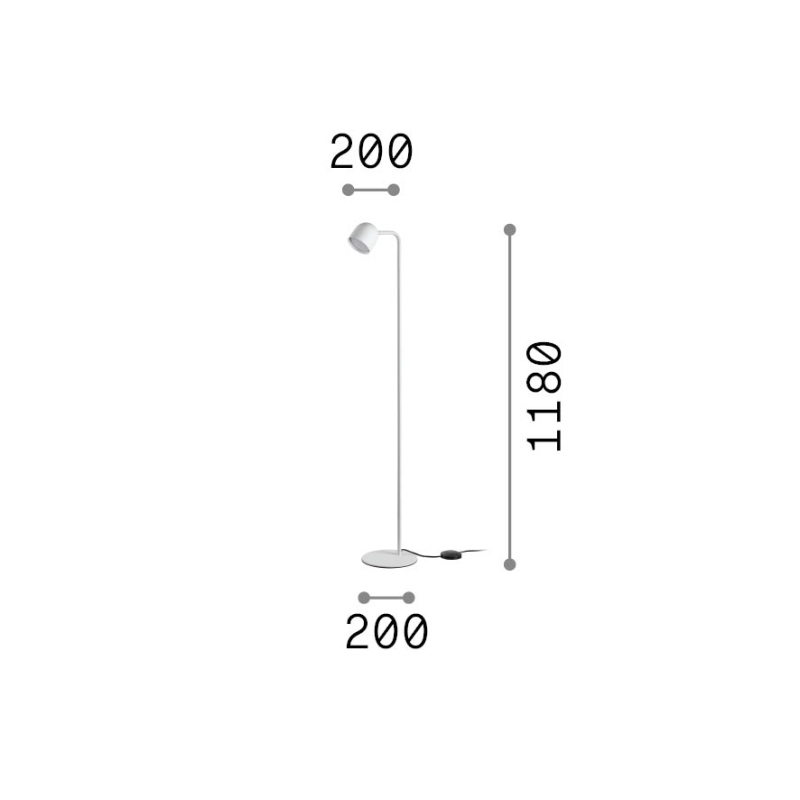 IDEAL LUX 352152 DODO PT1 stojacia lampa mosadzná